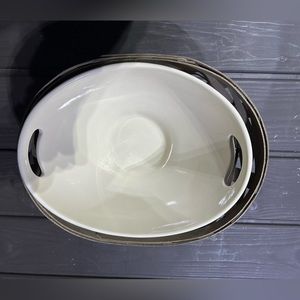 LARGE Longaberger Platter with Basket